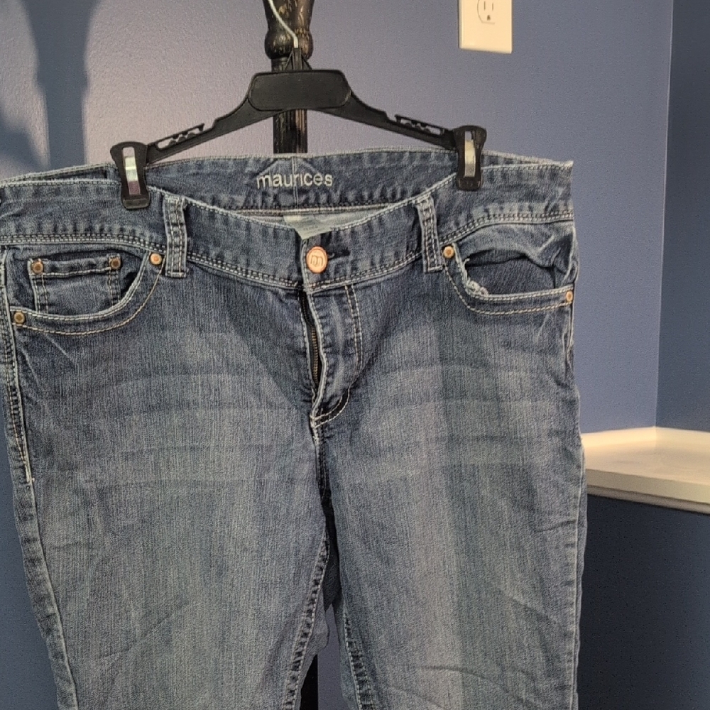 Maurices Denim Straight Leg Jeans in Blue